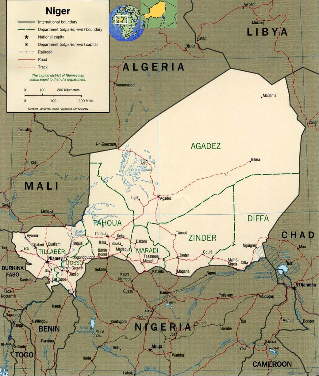 niger physical map