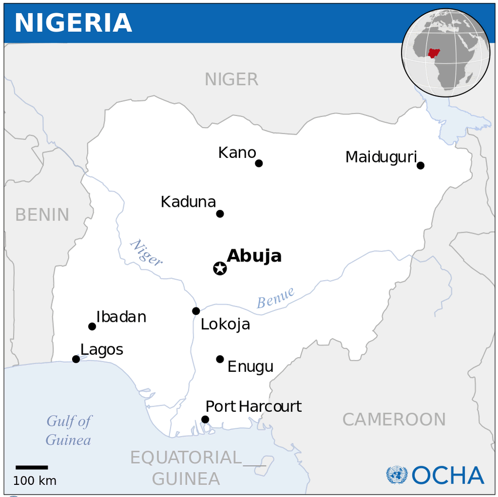 nigeria location map