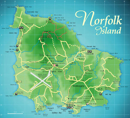 norfolk island map