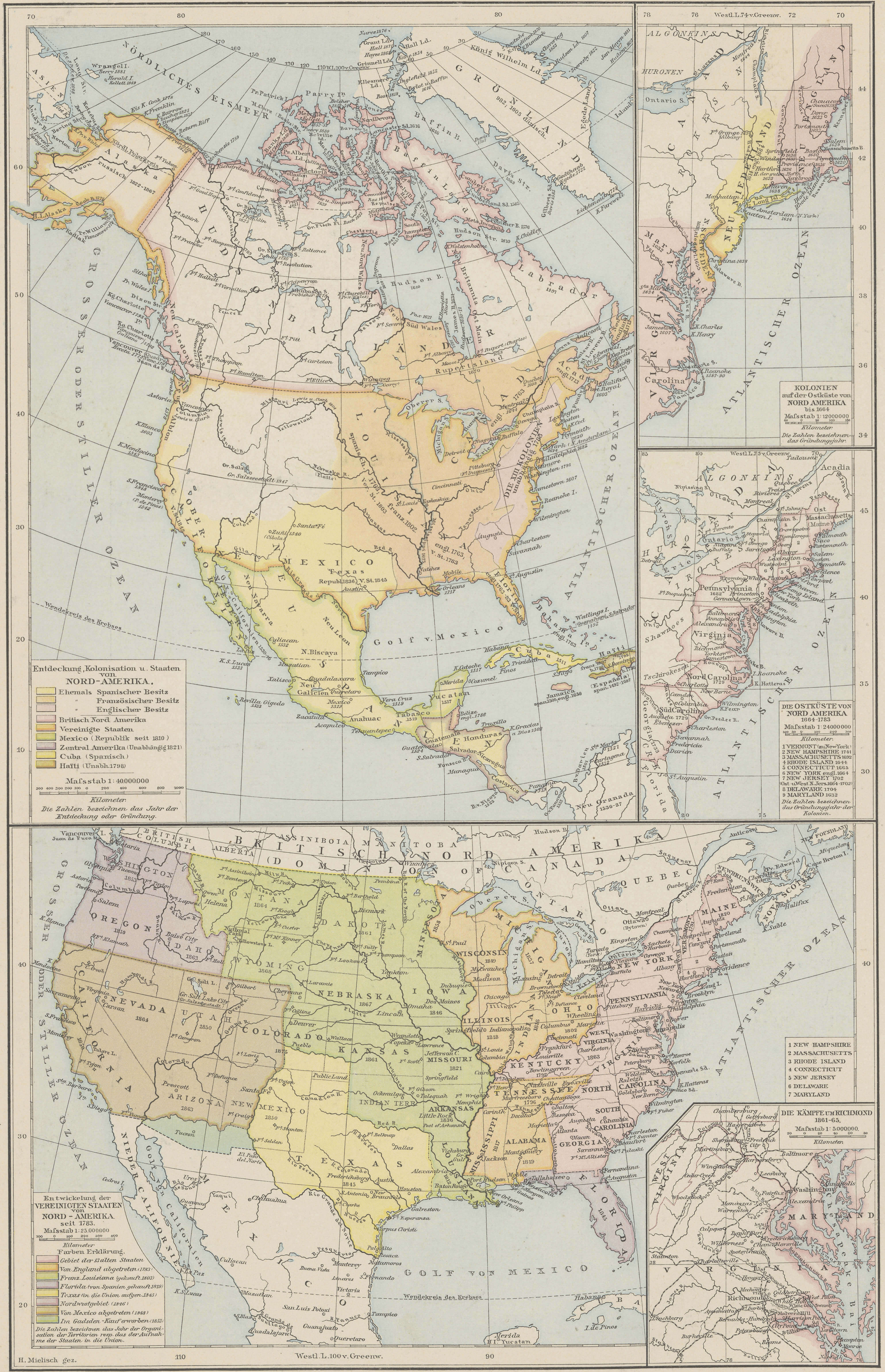 North America territorial evolution historical map
