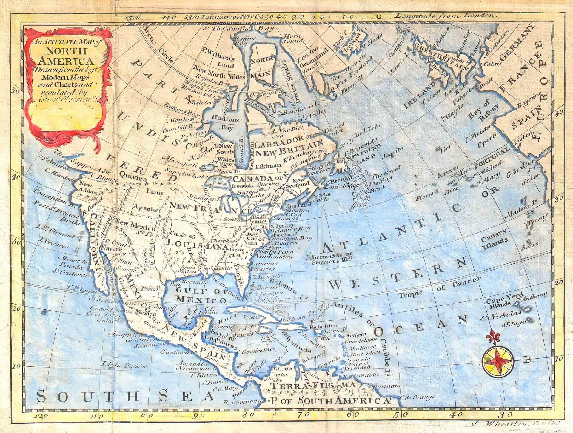 North America historical map 1747