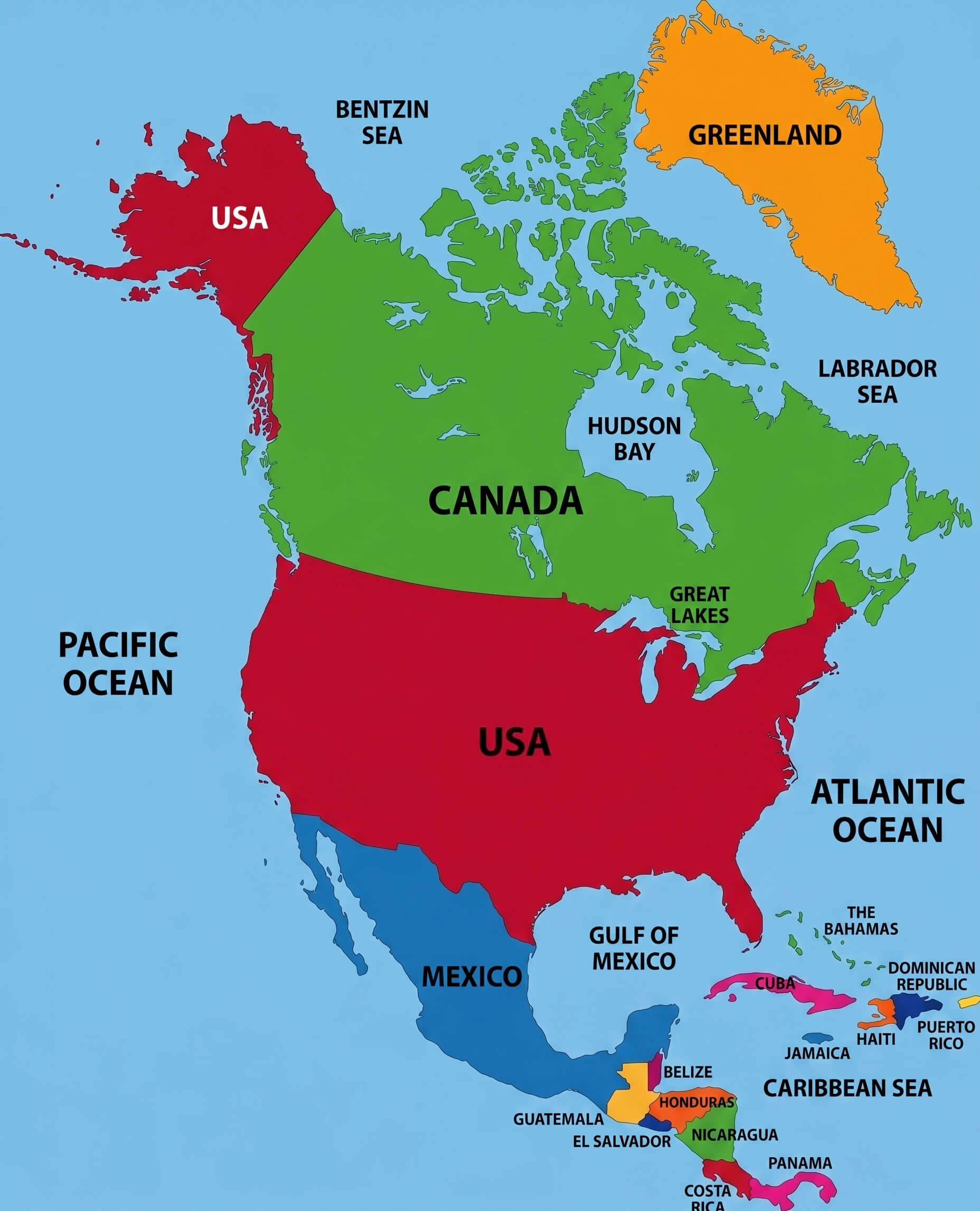 North America Blank Map