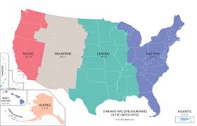 US time zone map