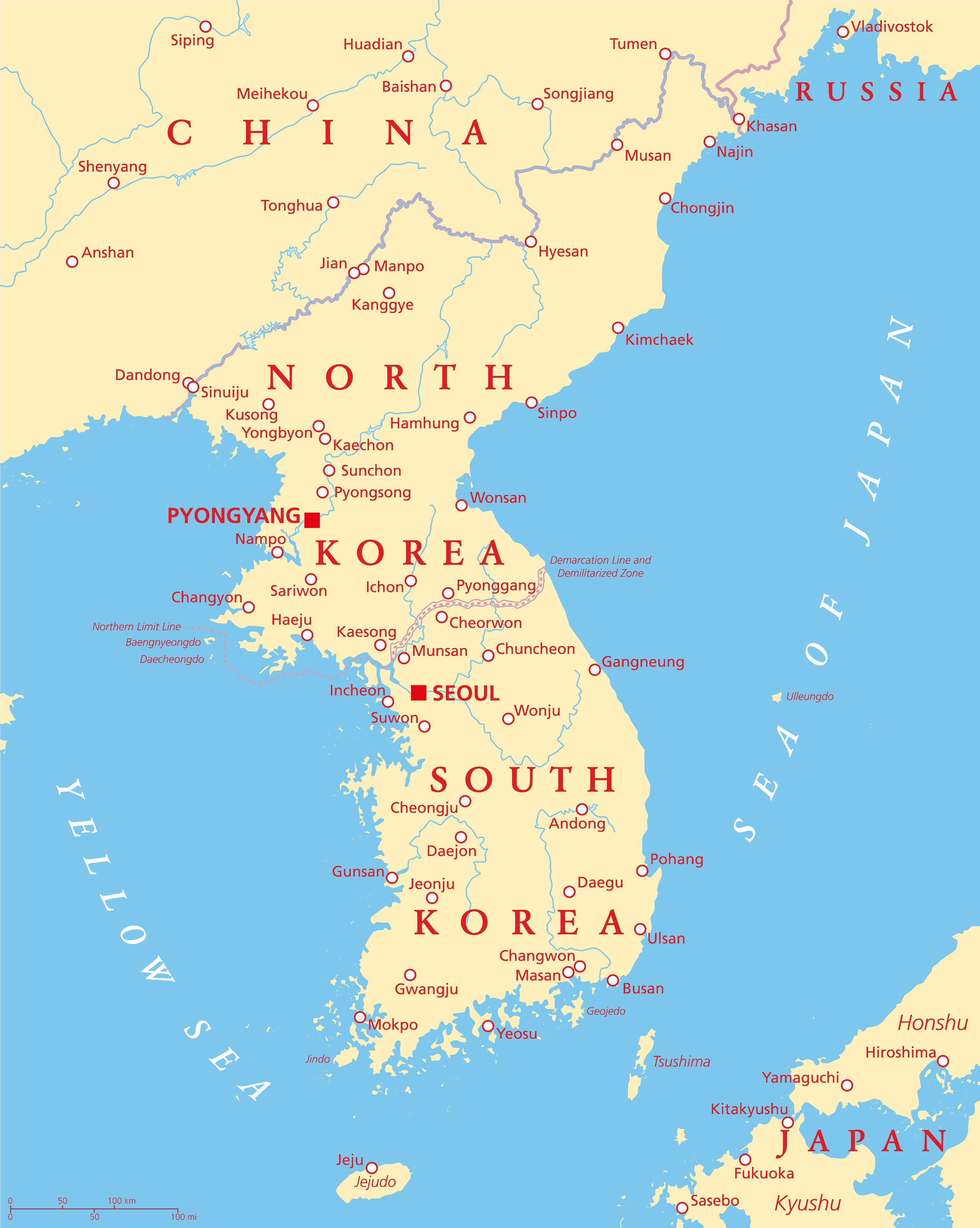 North Korea World Map