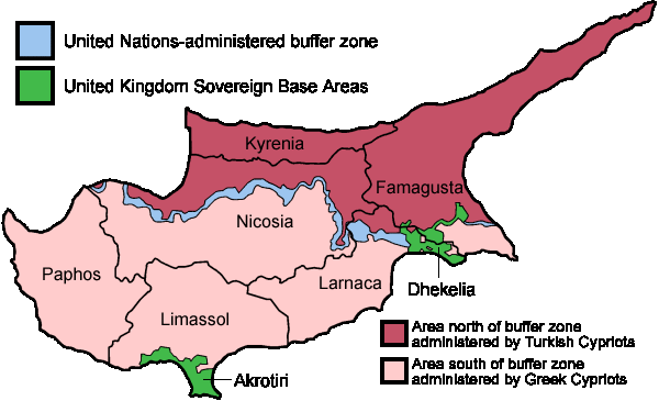 political map of northern cyprus