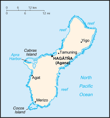 northern mariana islands map hagatna