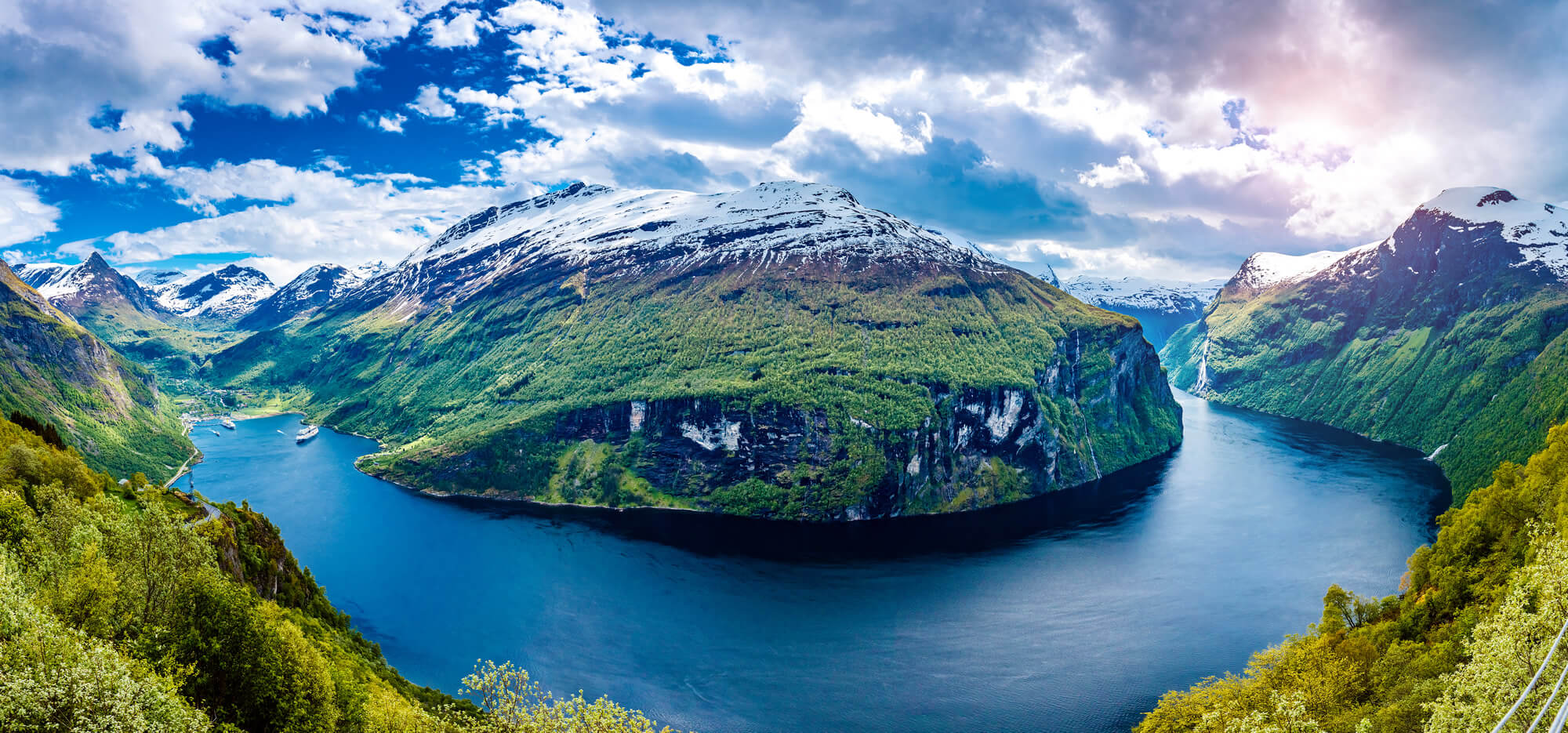 Panorama Geiranger fjord, Norway