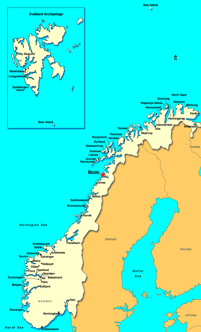 norway map Bodo