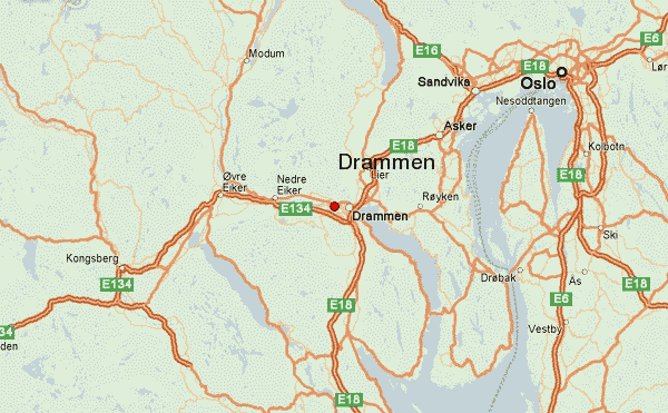 Drammen regions map