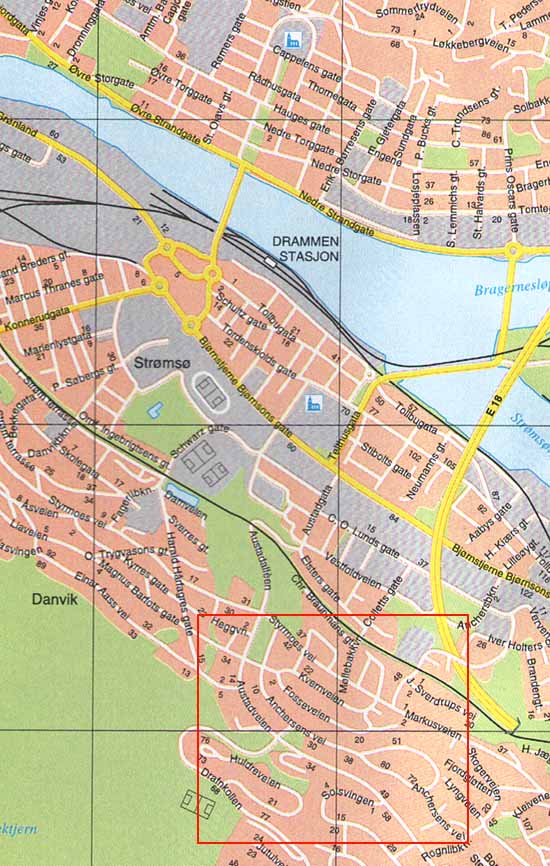 Drammen map