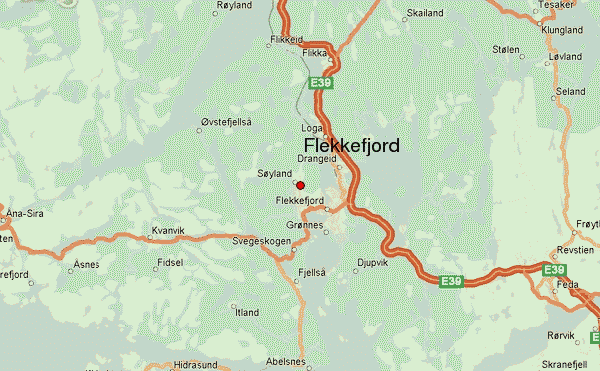 Flekkefjord road map