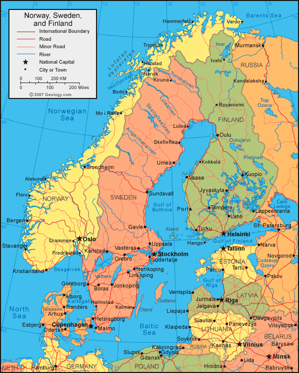 Norway map Fredrikstad