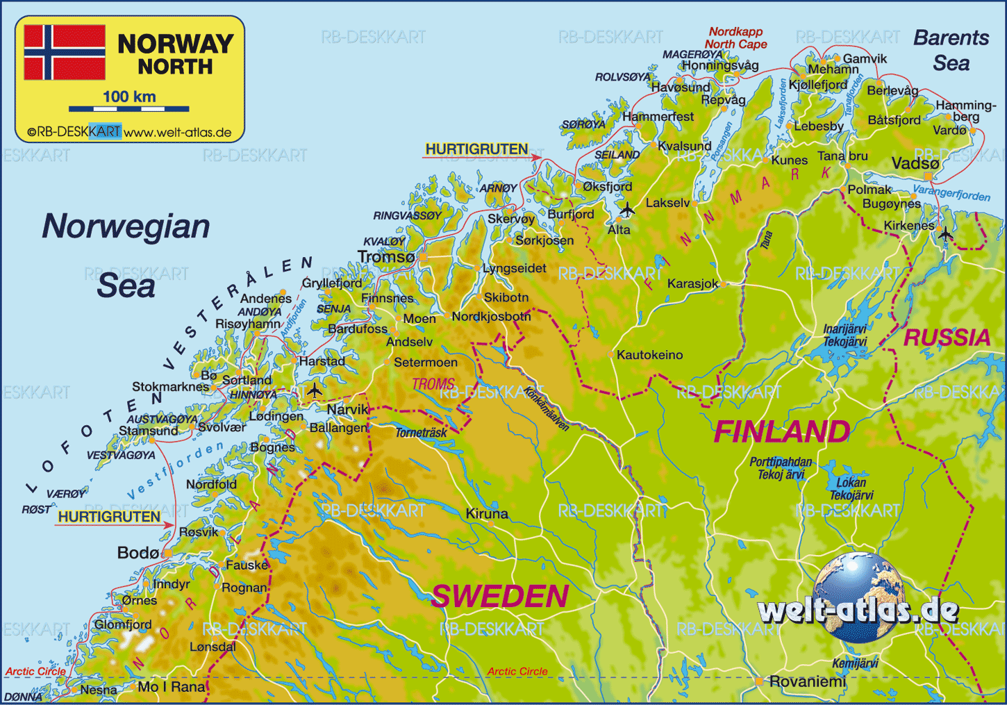 map of norway Hammerfest