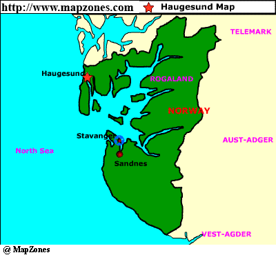 Haugesund province map