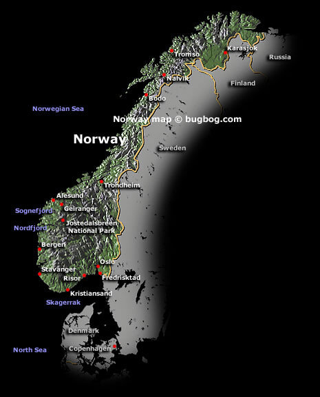 norway satellite map