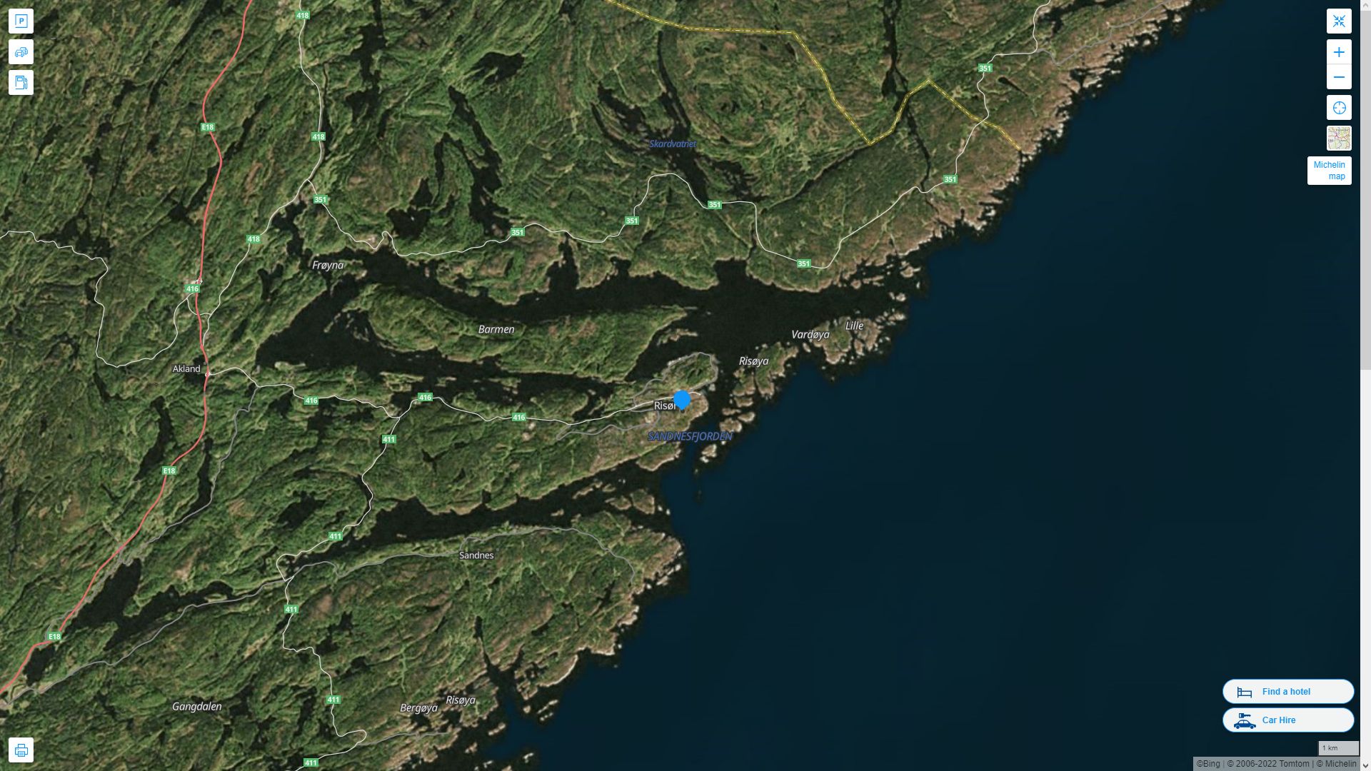 Risor Map - Norway