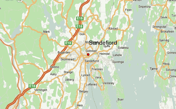 Sandefjord regions map