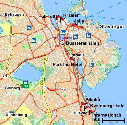 map of Stavanger
