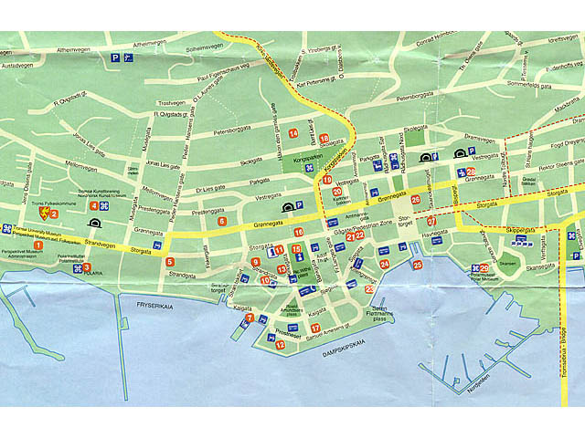 city centre map of Tromso