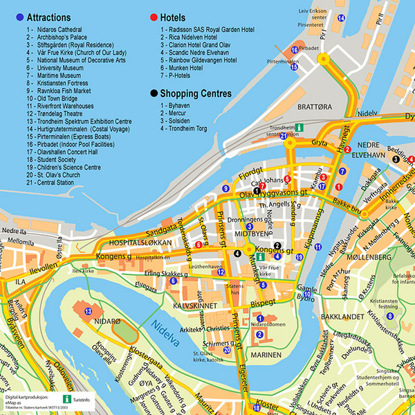 Trondheim City Map