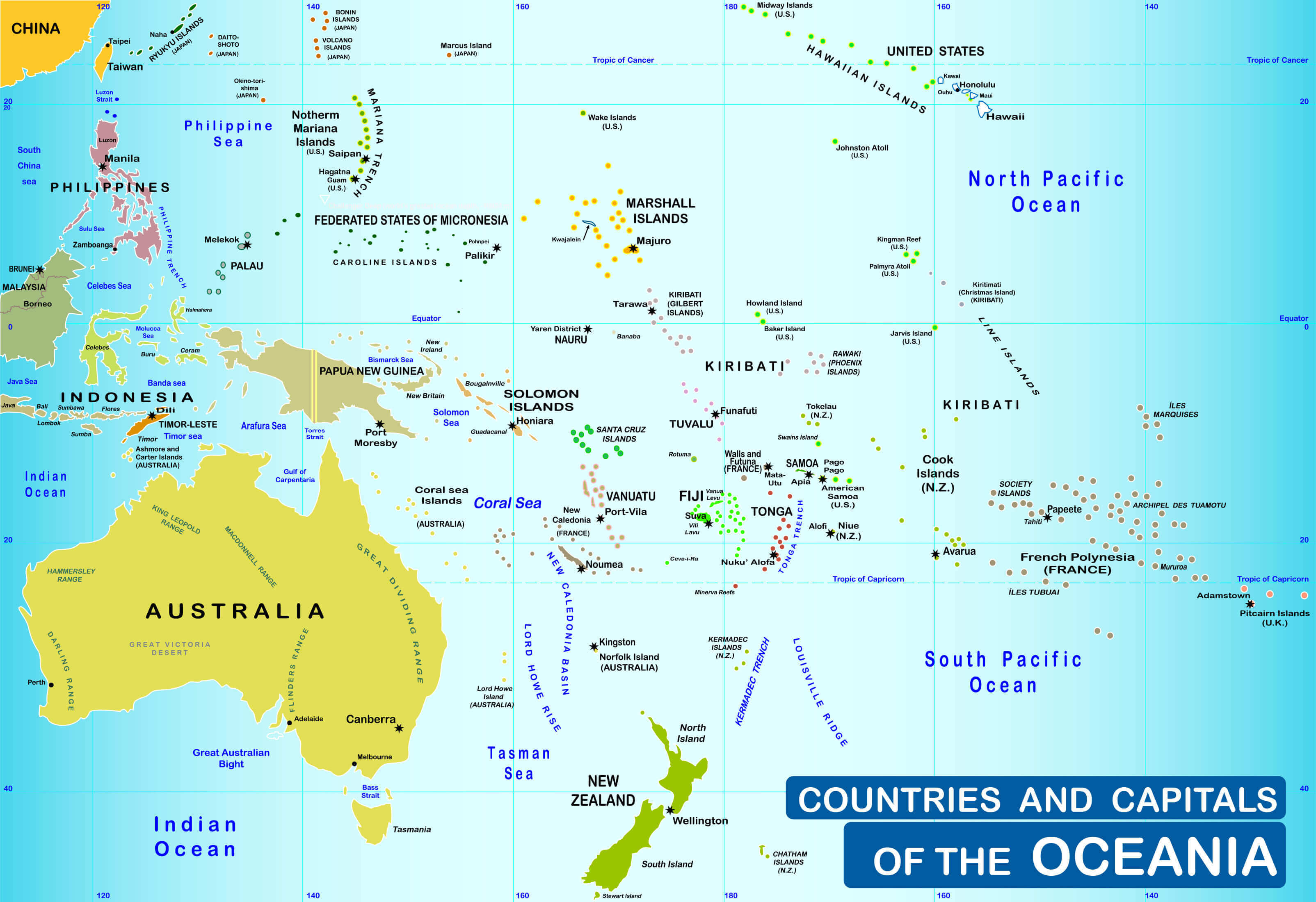 Map Oceania