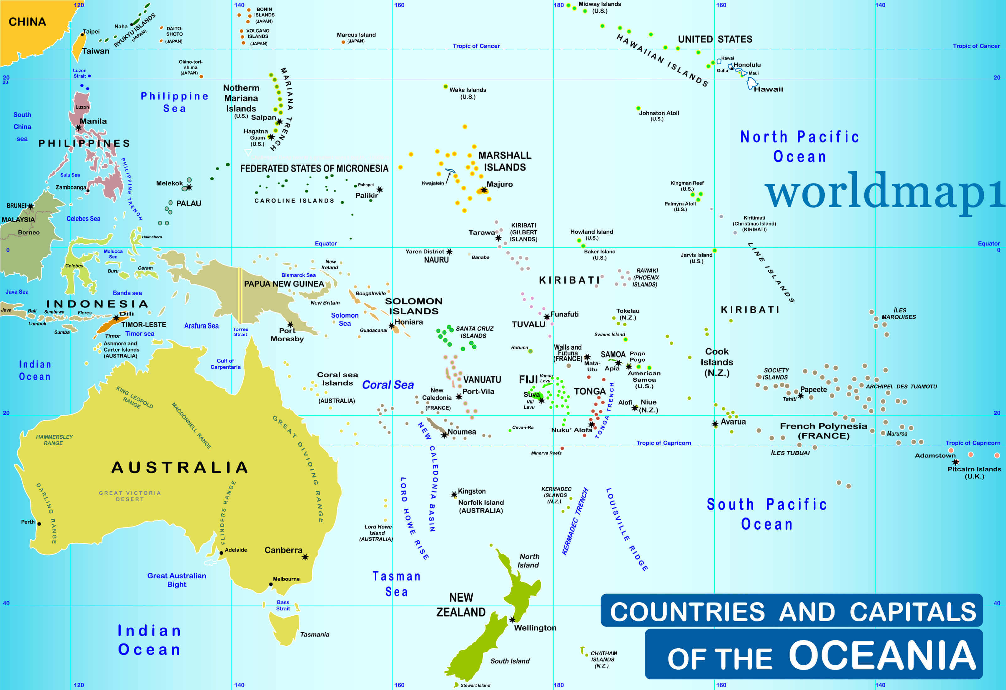 Oceania Map