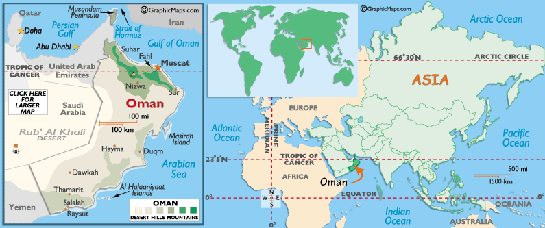 map of Oman