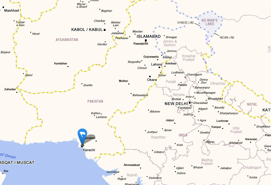 map karachi pakistan
