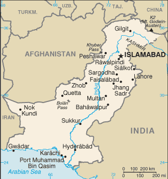 pakistan cities map