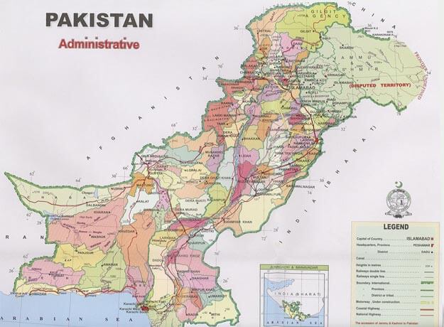 pakistan administrative map