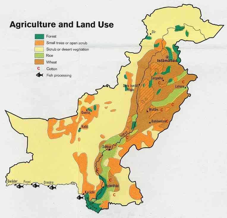 pakistan agriculture map