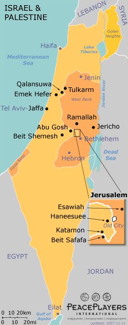 israel palestine map Bethlehem