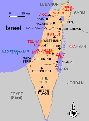 israel map Hebron