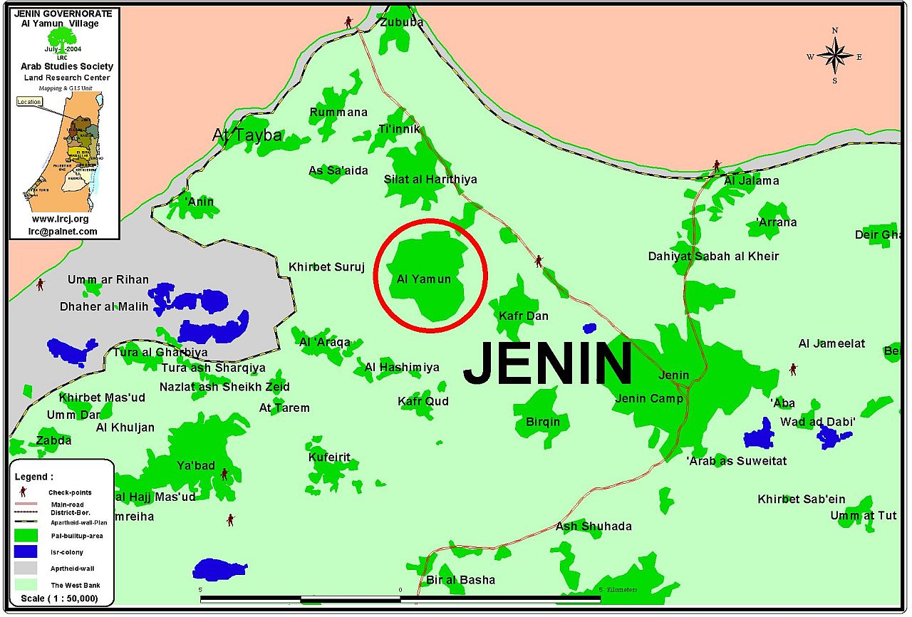 Jenin area map