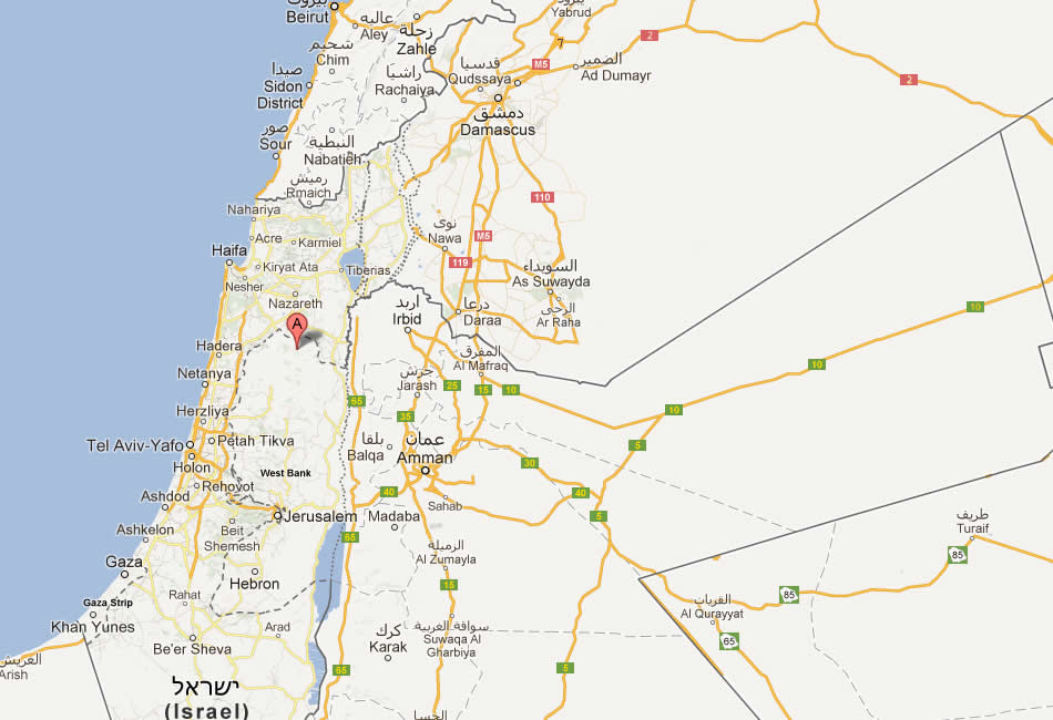 map of Jenin palestine