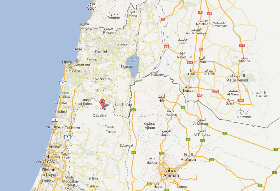map of Jenin