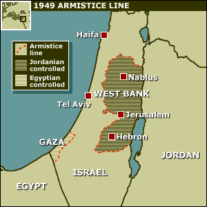 Kudus armistice line map 1949