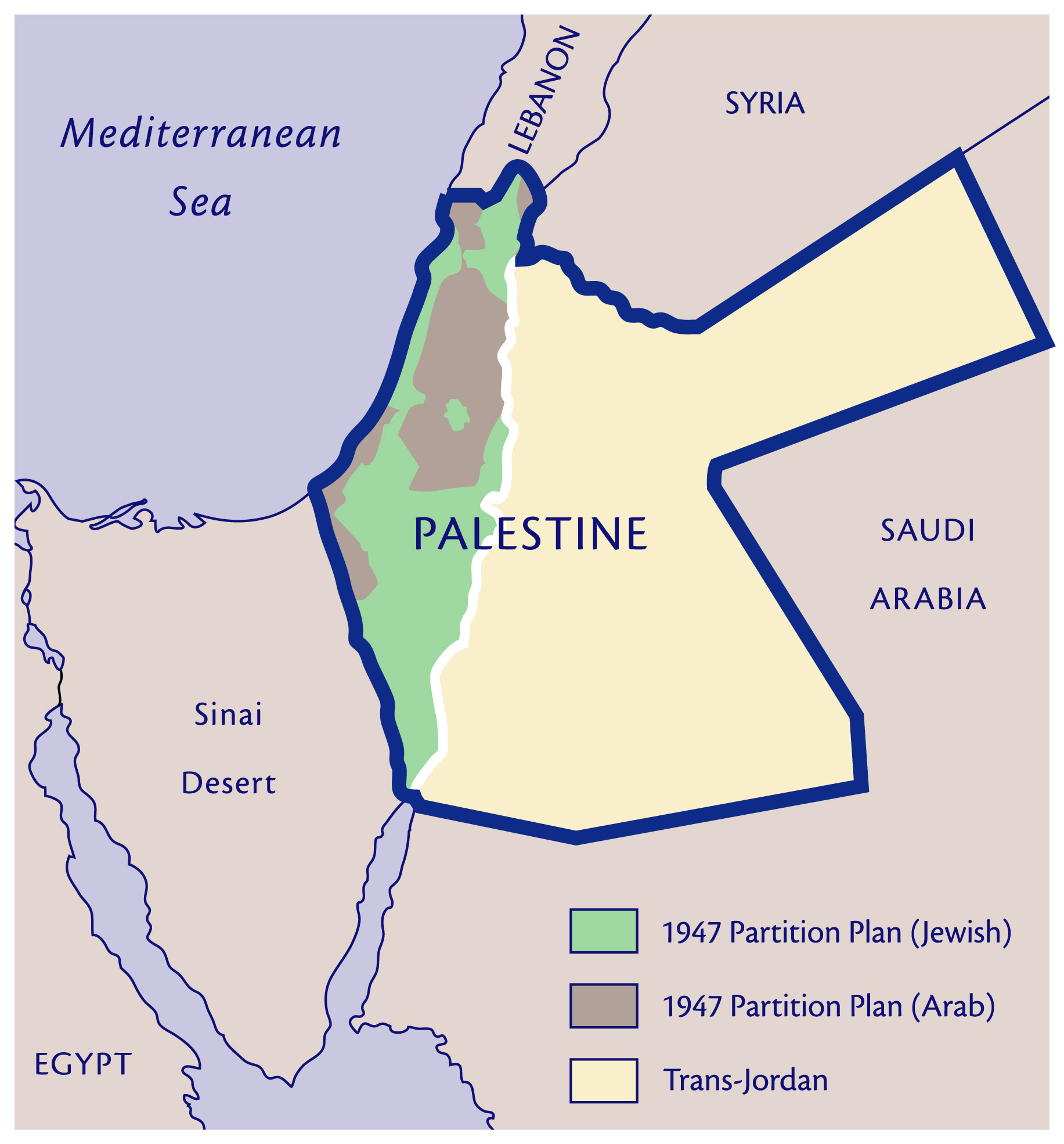 Palestine Kudus Map 1947