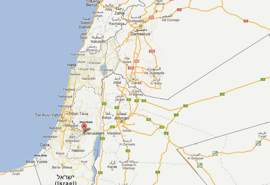 map of Kudus palestine
