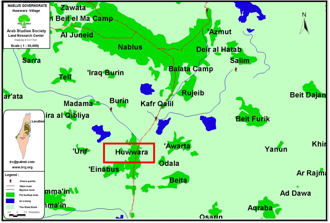 Nablus Map location