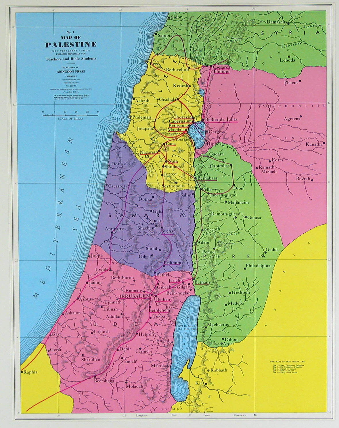 palestine new testament map