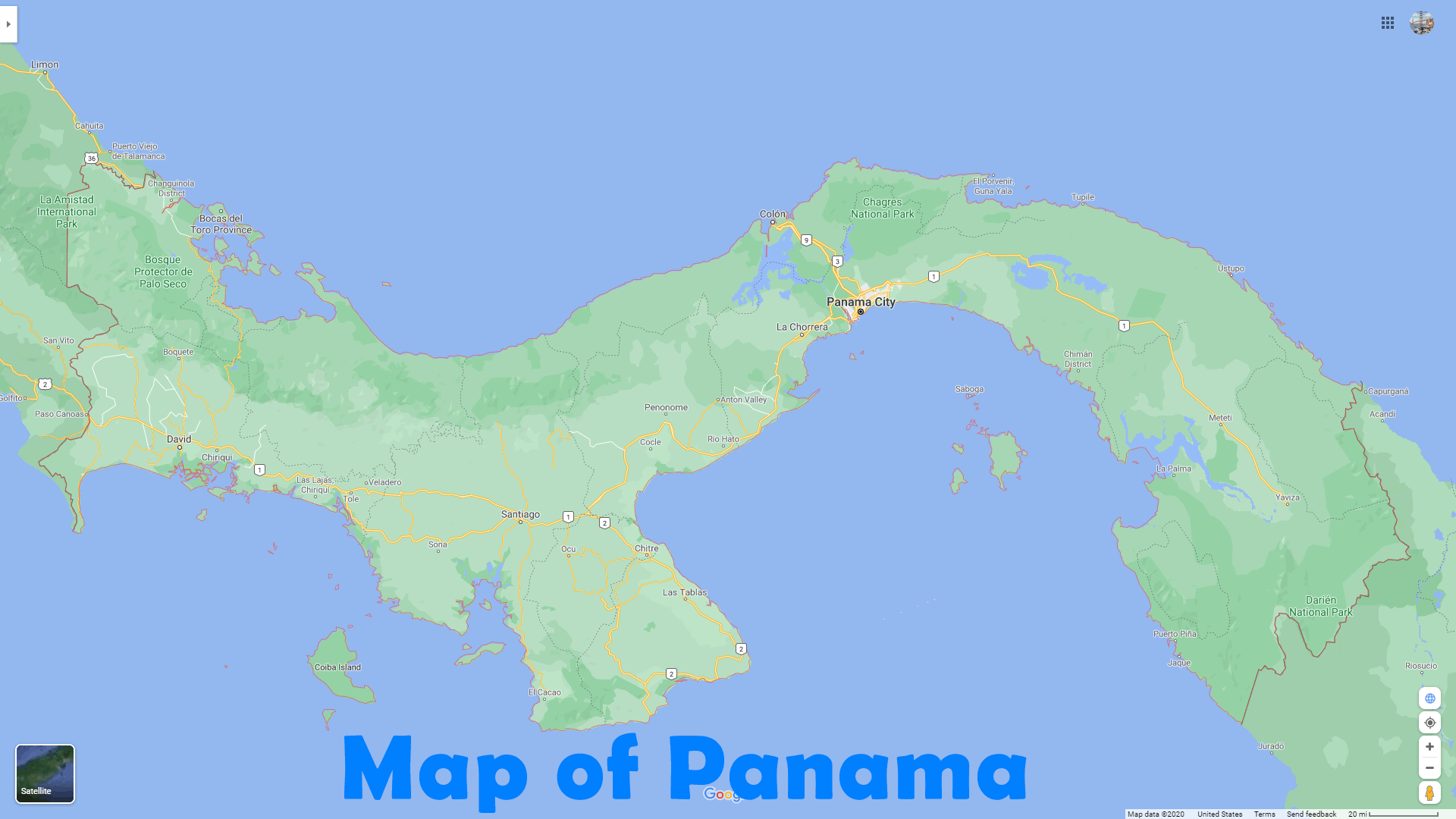 Map of Panama