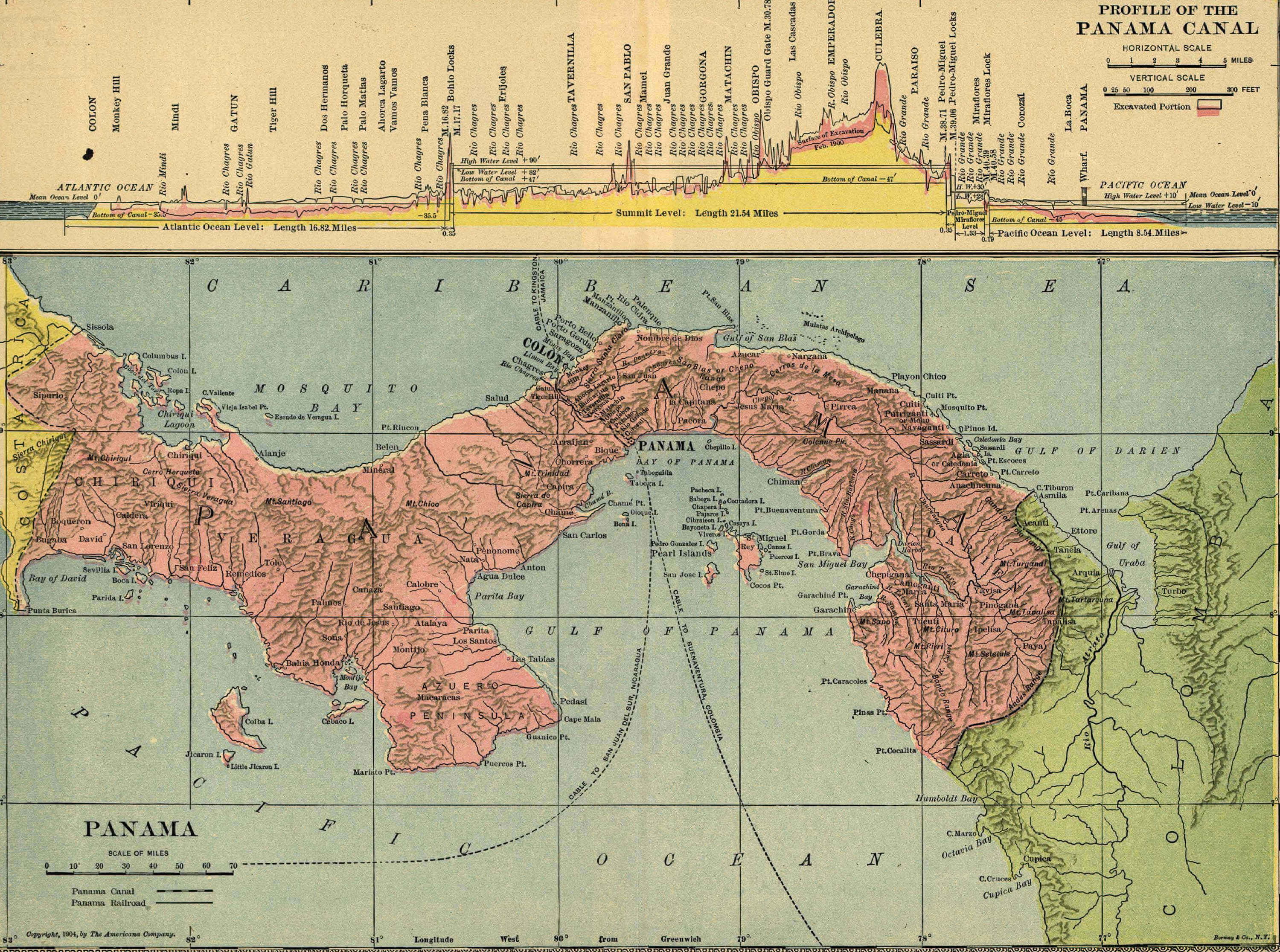 Map of Panama 1904