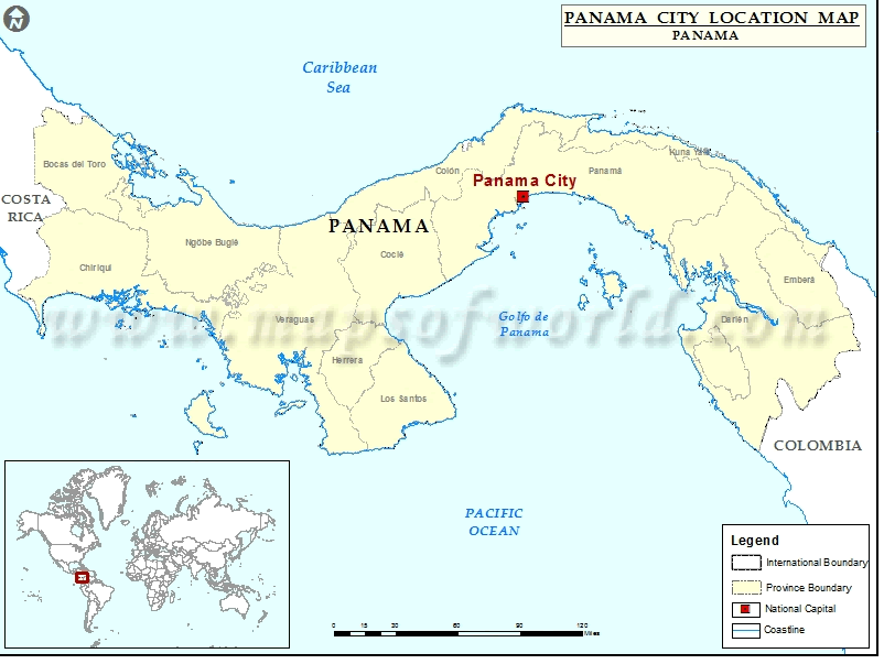panama city location map