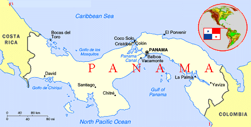 Panama Cities Map