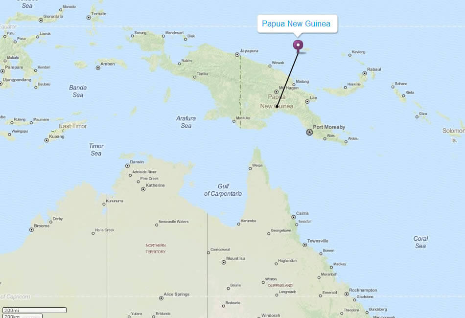 map papua new guinea