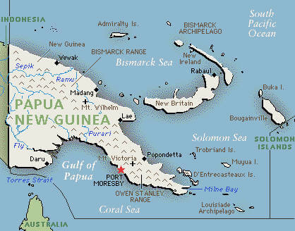 political map of papua new guinea