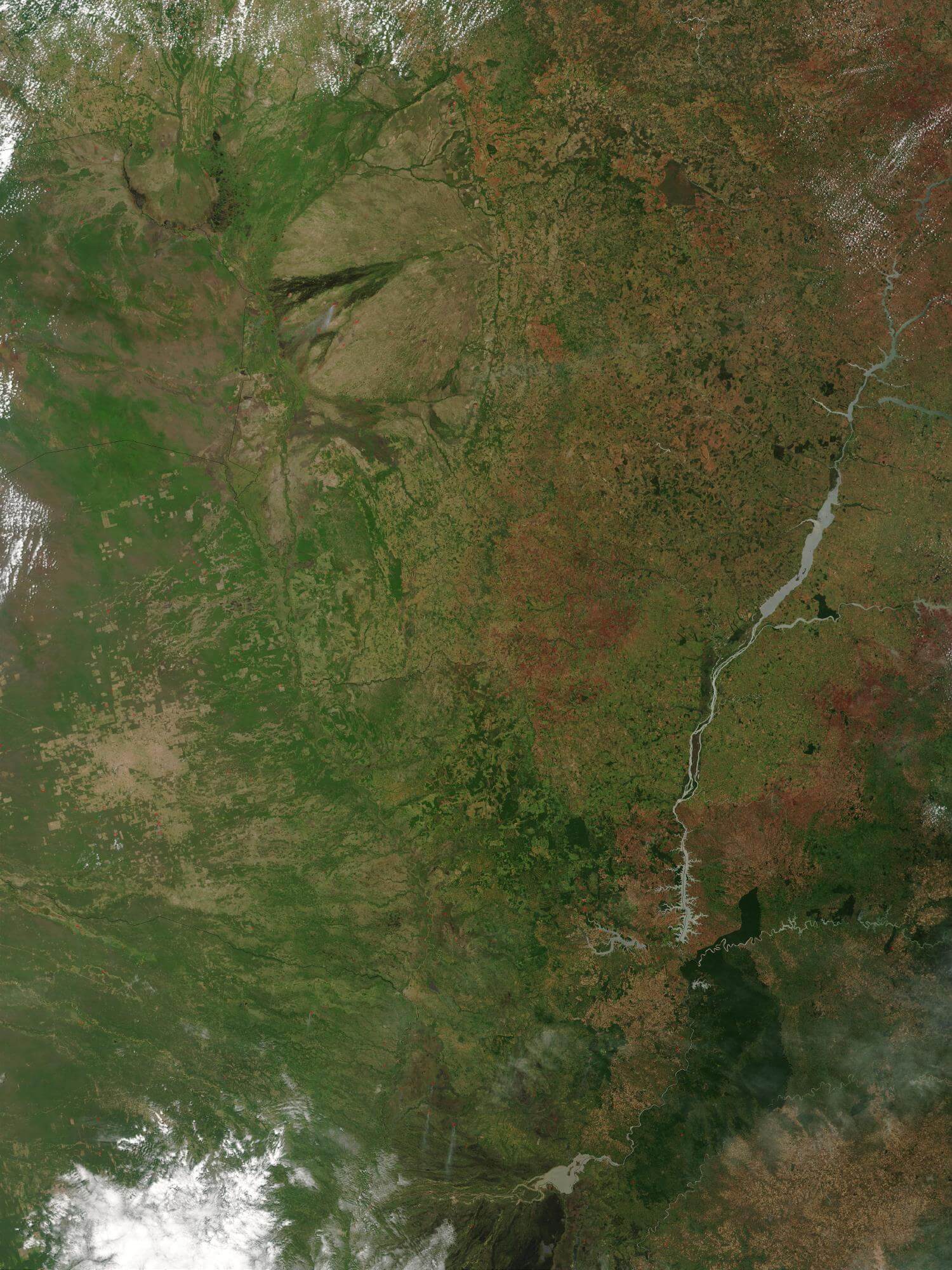 Satellite Image Photo Eastern Paraguay