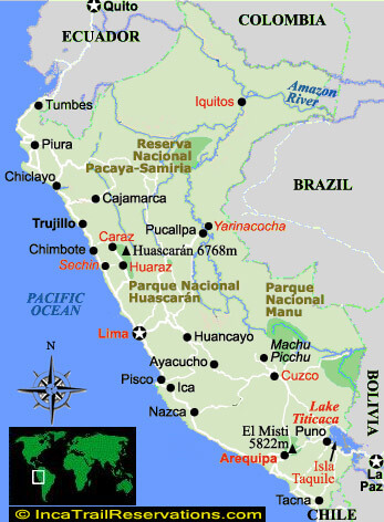 cities map of peru