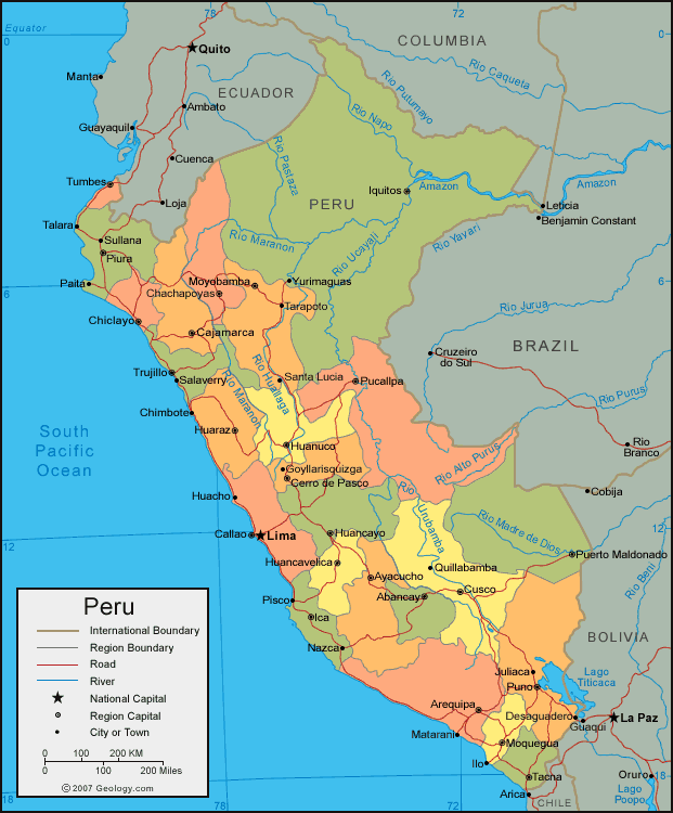 Map of Peru